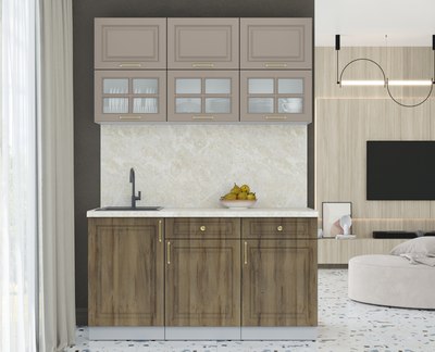 Кухонный гарнитур Интерлиния Мила Шато 1.5Б