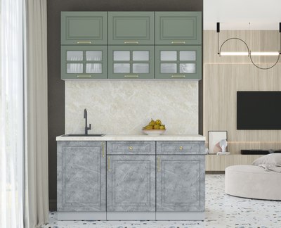 Кухонный гарнитур Интерлиния Мила Шато 1.5Б