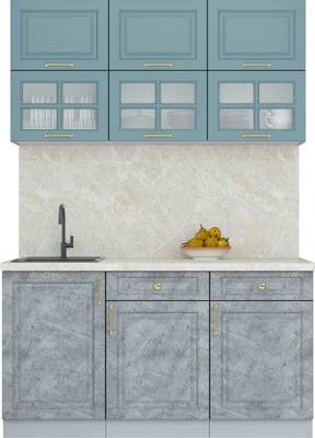 Кухонный гарнитур Интерлиния Мила Шато 1.5Б - фото