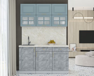 Кухонный гарнитур Интерлиния Мила Шато 1.5Б