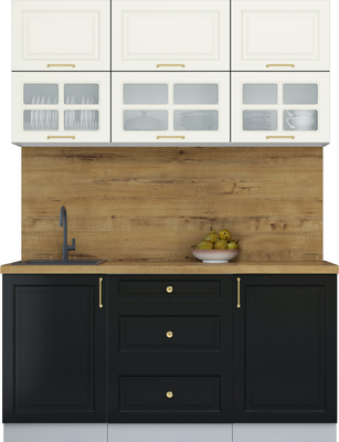 Кухонный гарнитур Интерлиния Мила Шато 1.6Б - фото