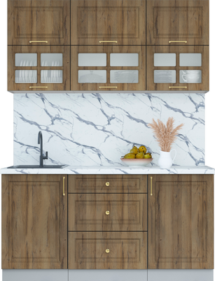 Кухонный гарнитур Интерлиния Мила Шато 1.6Б - фото