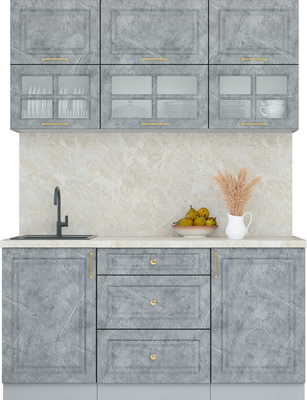 Кухонный гарнитур Интерлиния Мила Шато 1.6Б - фото