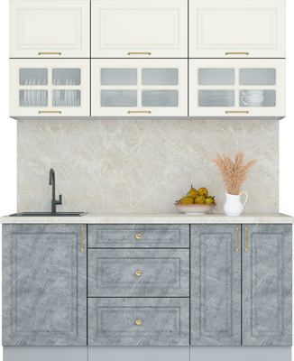 Кухонный гарнитур Интерлиния Мила Шато 1.7Б - фото