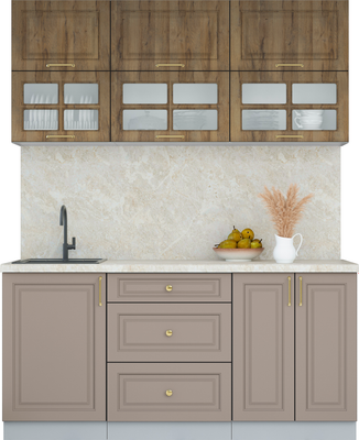 Кухонный гарнитур Интерлиния Мила Шато 1.7Б - фото