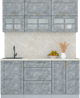 Кухонный гарнитур Интерлиния Мила Шато 1.7Б - фото