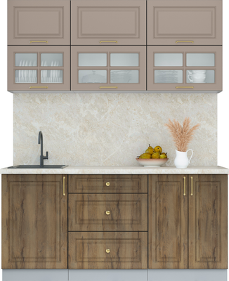 Кухонный гарнитур Интерлиния Мила Шато 1.7Б - фото