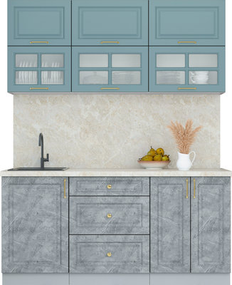 Кухонный гарнитур Интерлиния Мила Шато 1.7Б - фото