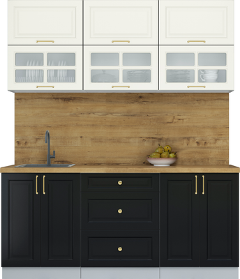 Кухонный гарнитур Интерлиния Мила Шато 1.8Б - фото