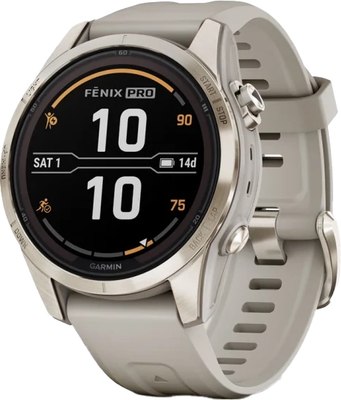 Умные часы Garmin Fenix 7S Pro Sapphire Solar 42mm / 010-02776-15 - фото