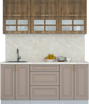 Кухонный гарнитур Интерлиния Мила Шато 1.8Б - фото