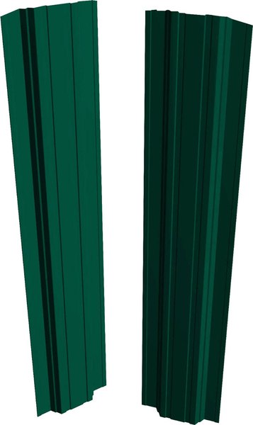 Штакетник металлический Скайпрофиль П-образный 111 Престиж Пэ-RAL6005 - фото