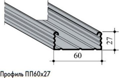 Профили для гипсокартона ГлобалМетСнаб Потолочный ПП 60-27-3000мм