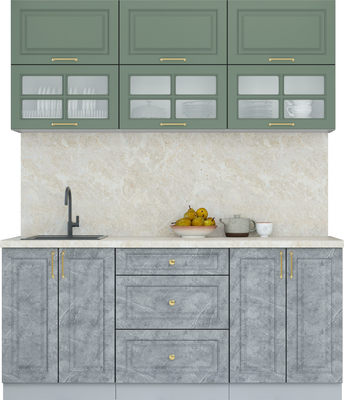 Кухонный гарнитур Интерлиния Мила Шато 1.8Б - фото