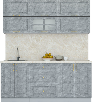 Кухонный гарнитур Интерлиния Мила Шато 1.9Б - фото