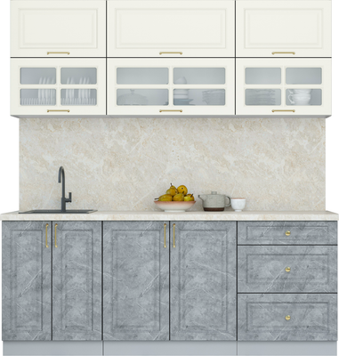 Кухонный гарнитур Интерлиния Мила Шато 2.0Б - фото