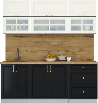 Кухонный гарнитур Интерлиния Мила Шато 2.0Б - фото