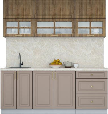 Кухонный гарнитур Интерлиния Мила Шато 2.0Б - фото