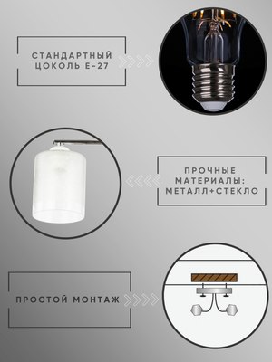Потолочный светильник Aitin-Pro НПБ 02-2x60-101 / 6196/2
