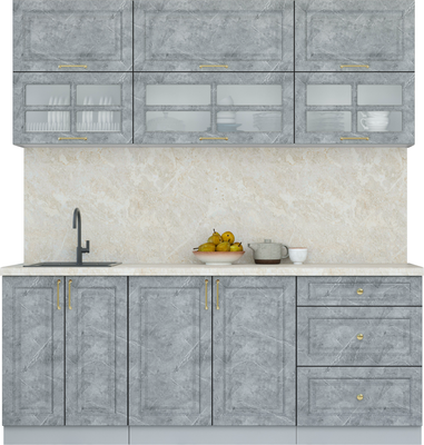 Кухонный гарнитур Интерлиния Мила Шато 2.0Б - фото