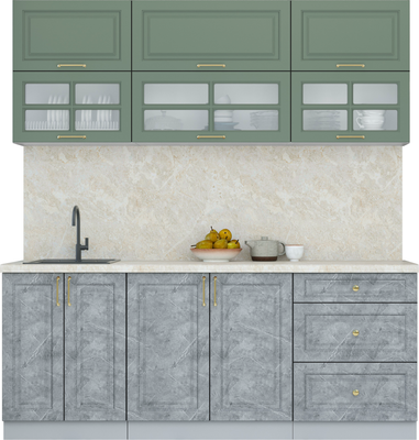 Кухонный гарнитур Интерлиния Мила Шато 2.0Б - фото