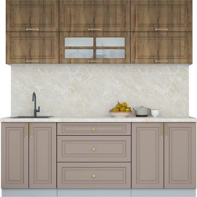 Кухонный гарнитур Интерлиния Мила Шато 2.1Б - фото