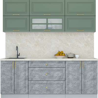 Кухонный гарнитур Интерлиния Мила Шато 2.1Б - фото