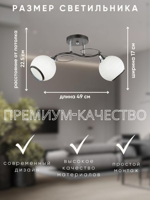 Потолочный светильник Aitin-Pro НПБ 02-2x60-101 / 6215/2