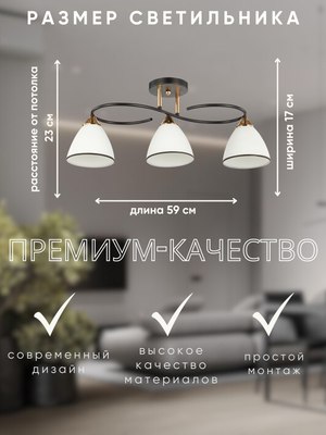 Люстра Aitin-Pro НПБ 02-3x60-101 / 6231/3