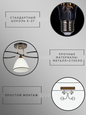 Люстра Aitin-Pro НПБ 02-3x60-101 / 6231/3