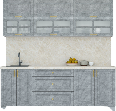 Кухонный гарнитур Интерлиния Мила Шато 2.2Б - фото