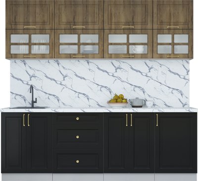 Кухонный гарнитур Интерлиния Мила Шато 2.3Б - фото