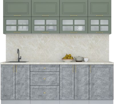 Кухонный гарнитур Интерлиния Мила Шато 2.3Б - фото