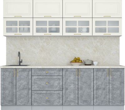 Кухонный гарнитур Интерлиния Мила Шато 2.4Б - фото