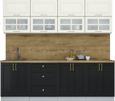 Кухонный гарнитур Интерлиния Мила Шато 2.4Б - фото