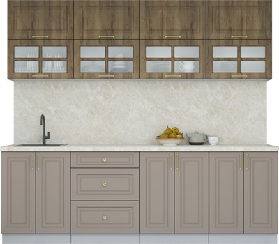 Кухонный гарнитур Интерлиния Мила Шато 2.4Б - фото
