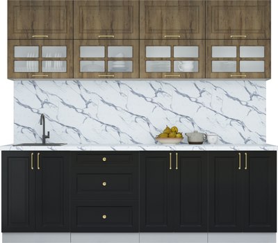 Кухонный гарнитур Интерлиния Мила Шато 2.4Б - фото