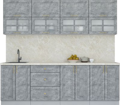 Кухонный гарнитур Интерлиния Мила Шато 2.4Б - фото