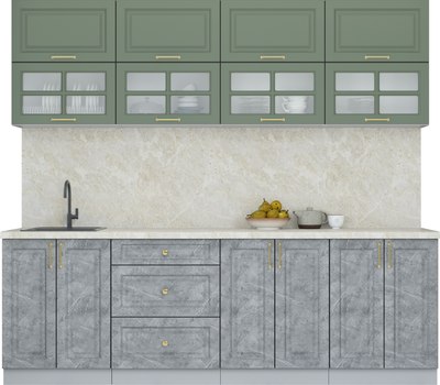 Кухонный гарнитур Интерлиния Мила Шато 2.4Б - фото
