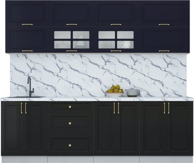 Кухонный гарнитур Интерлиния Мила Шато 2.5Б - фото