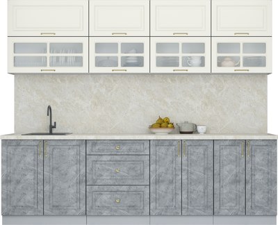 Кухонный гарнитур Интерлиния Мила Шато 2.6Б - фото