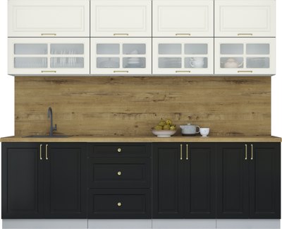 Кухонный гарнитур Интерлиния Мила Шато 2.6Б - фото