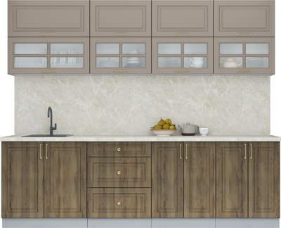 Кухонный гарнитур Интерлиния Мила Шато 2.6Б - фото