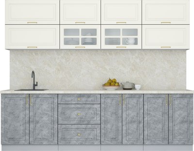 Кухонный гарнитур Интерлиния Мила Шато 2.7Б - фото