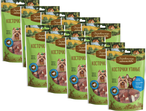 Набор лакомств для собак Деревенские лакомства Косточки утиные - фото