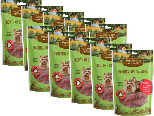 Набор лакомств для собак Деревенские лакомства Ломтики крольчатины - фото
