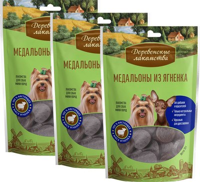 Набор лакомств для собак Деревенские лакомства Медальоны из ягненка - фото