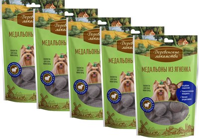 Набор лакомств для собак Деревенские лакомства Медальоны из ягненка - фото