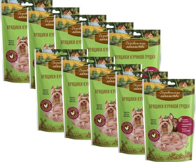 Набор лакомств для собак Деревенские лакомства Хрящики куриной грудки - фото