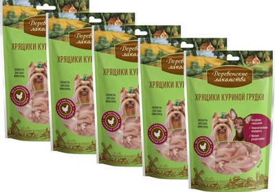 Набор лакомств для собак Деревенские лакомства Хрящики куриной грудки - фото